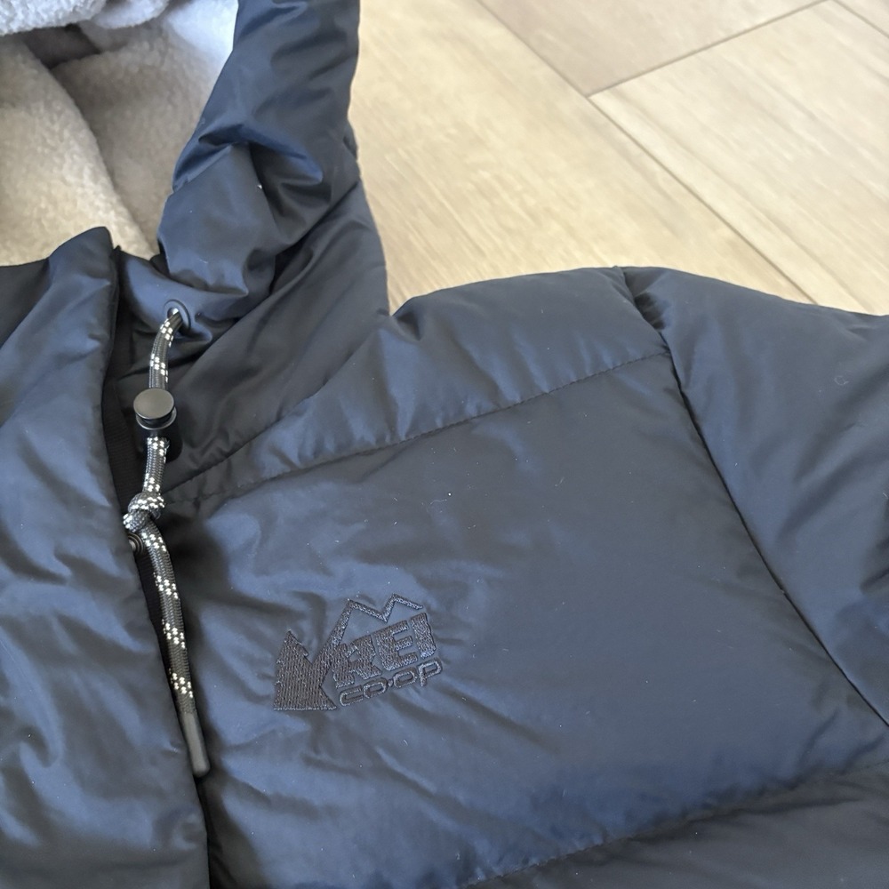 REI Co-Op Jacket Womens L Black Norseland Insulated Parka Down Long Coat Hooded - Picture 3 of 9
